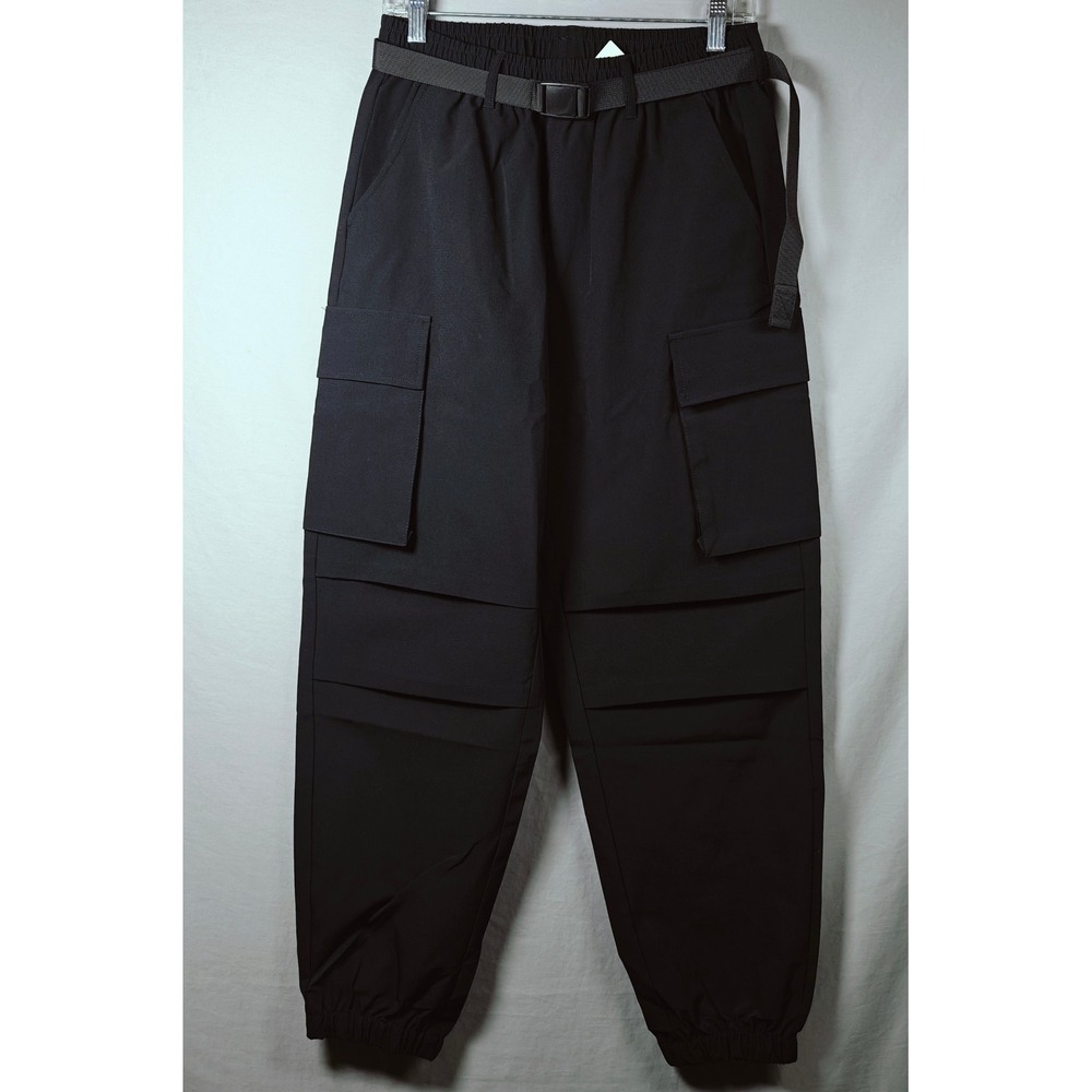 Halara Black High Waisted Cargo Jogger Pants with Belt Womens Size Small Regular